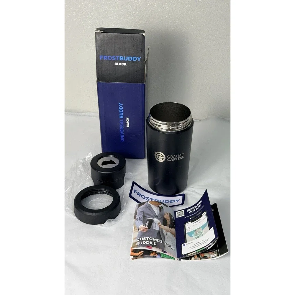 Frost Buddy Universal Buddy 10 in 1 Can Cooler Matte Black Graham Capital NEW